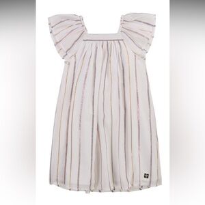 Carrement Beau Metallic Stripe Dress